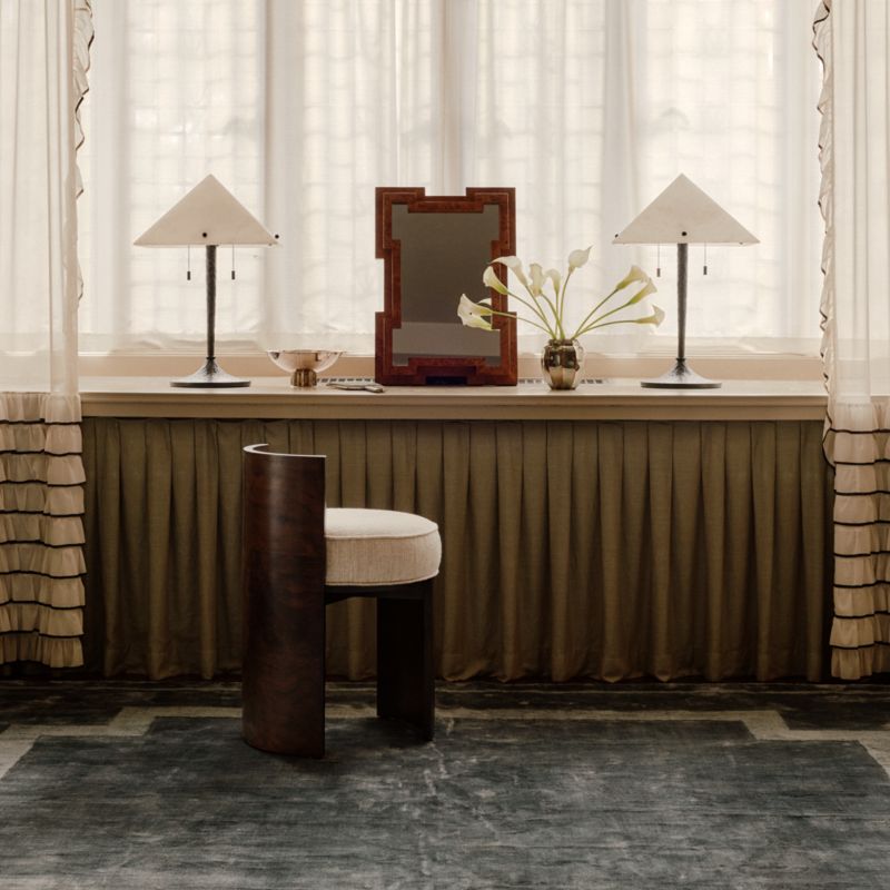 Memini Burl Wood Vanity Mirror by Athena Calderone