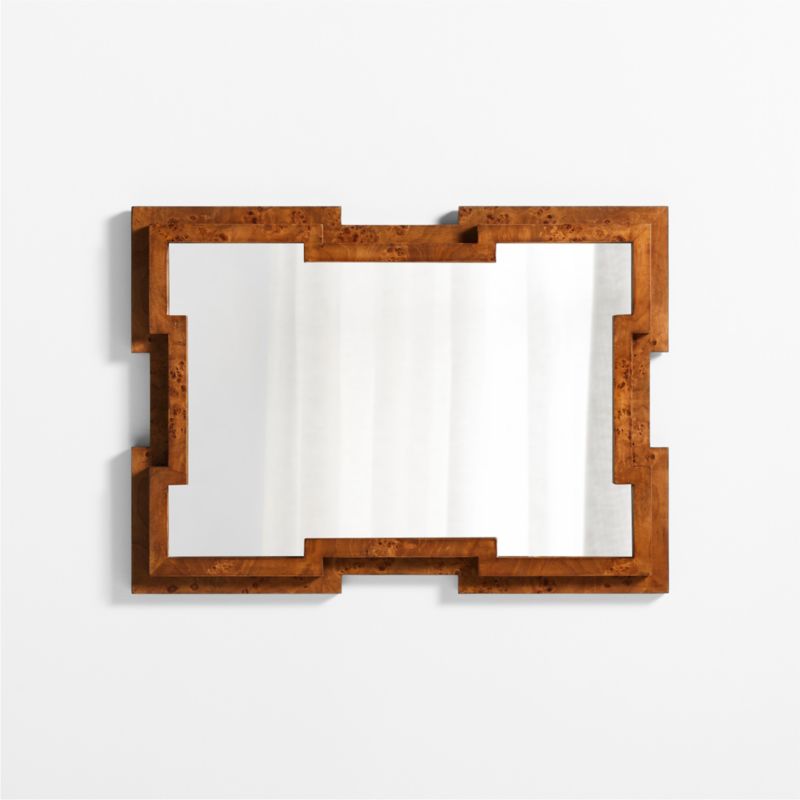 Memini Burl Wood Wall Mirror by Athena Calderone