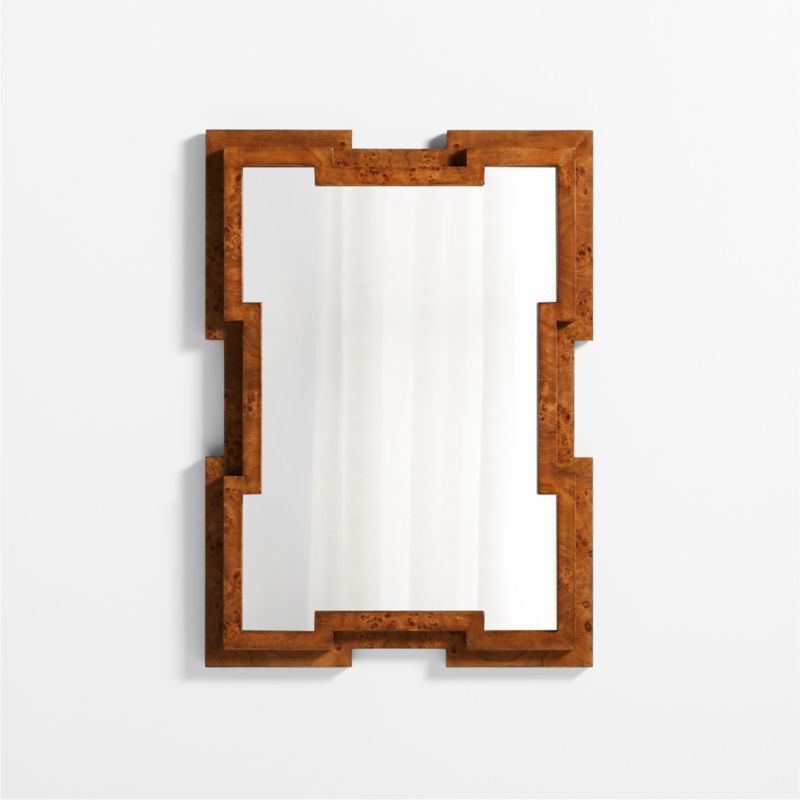 Memini Burl Wood Wall Mirror by Athena Calderone